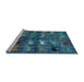 Sideview of Machine Washable Abstract Light Blue Modern Rug, wshabs5227lblu