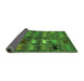 Sideview of Abstract Green Modern Rug, abs5227grn