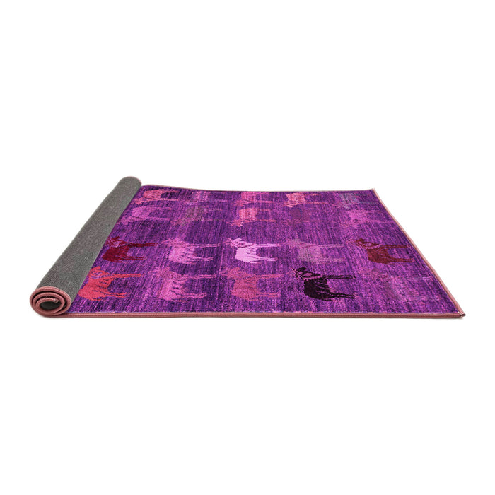 Sideview of Abstract Pink Modern Rug, abs5227pnk