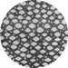 Round Abstract Gray Modern Rug, abs5228gry