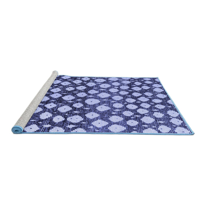 Sideview of Machine Washable Abstract Blue Modern Rug, wshabs5228blu