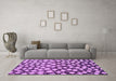 Machine Washable Abstract Purple Modern Area Rugs in a Living Room, wshabs5228pur