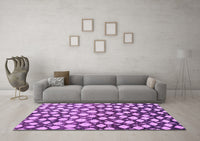 Machine Washable Abstract Purple Modern Rug, wshabs5228pur