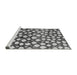 Sideview of Machine Washable Abstract Gray Modern Rug, wshabs5228gry