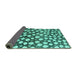 Sideview of Abstract Turquoise Modern Rug, abs5228turq