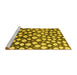 Sideview of Machine Washable Abstract Yellow Modern Rug, wshabs5228yw