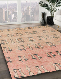 Abstract Pastel Orange Modern Rug, abs5229