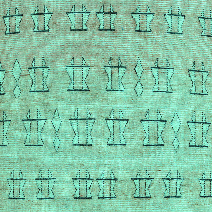 Machine Washable Abstract Turquoise Modern Area Rugs, wshabs5229turq