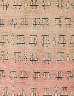 Machine Washable Abstract Pastel Orange Rug, wshabs5229