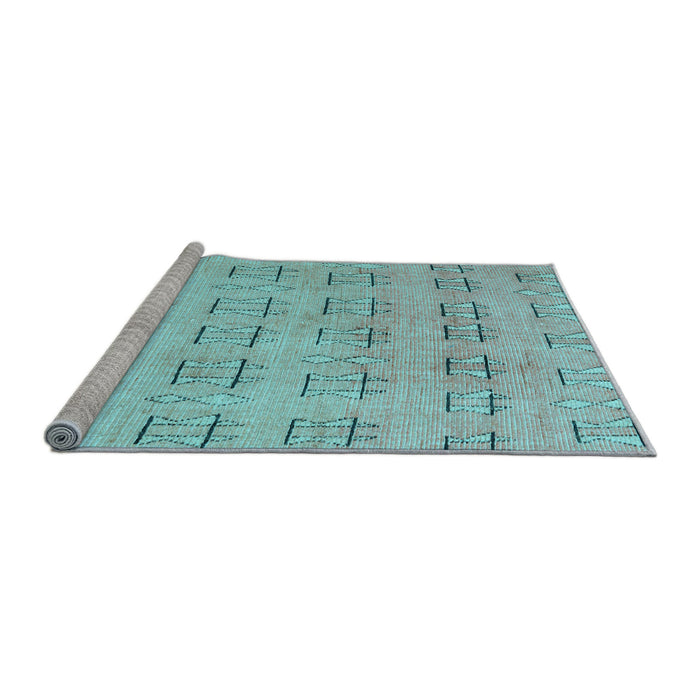 Sideview of Machine Washable Abstract Light Blue Modern Rug, wshabs5229lblu