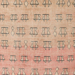 Square Machine Washable Abstract Pastel Orange Rug, wshabs5229