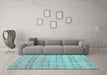 Machine Washable Abstract Light Blue Modern Rug in a Living Room, wshabs5229lblu