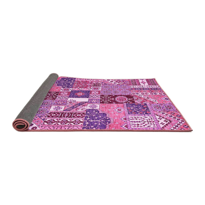 Sideview of Southwestern Pink Country Rug, abs522pnk