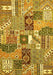 Southwestern Yellow Country Rug, abs522yw