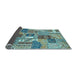 Sideview of Southwestern Light Blue Country Rug, abs522lblu