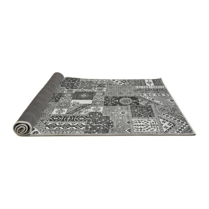 Sideview of Southwestern Gray Country Rug, abs522gry