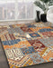 Machine Washable Abstract Red Brown Rug in a Family Room, wshabs522