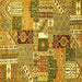 Square Southwestern Yellow Country Rug, abs522yw