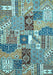 Southwestern Light Blue Country Rug, abs522lblu