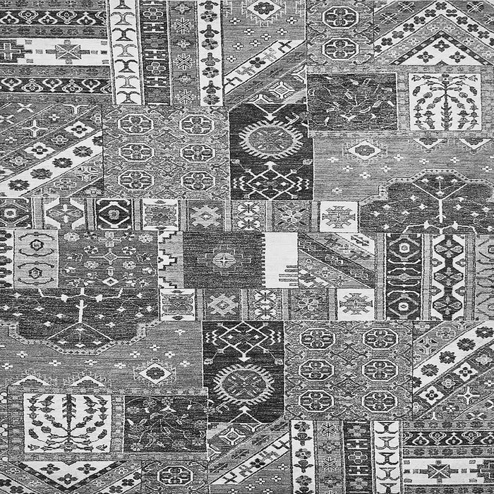 Square Machine Washable Southwestern Gray Country Rug, wshabs522gry