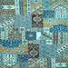 Square Southwestern Light Blue Country Rug, abs522lblu