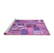 Sideview of Machine Washable Southwestern Purple Country Area Rugs, wshabs522pur