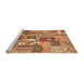 Sideview of Machine Washable Southwestern Orange Country Area Rugs, wshabs522org