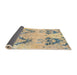 Sideview of Abstract Dark Almond Brown Modern Rug, abs5230