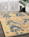 Machine Washable Abstract Dark Almond Brown Rug in a Family Room, wshabs5230