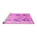 Sideview of Machine Washable Abstract Pink Modern Rug, wshabs5230pnk