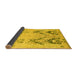 Sideview of Abstract Yellow Modern Rug, abs5230yw