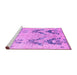 Sideview of Machine Washable Abstract Purple Modern Area Rugs, wshabs5230pur