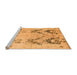 Sideview of Machine Washable Abstract Orange Modern Area Rugs, wshabs5230org