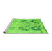 Sideview of Machine Washable Abstract Green Modern Area Rugs, wshabs5230grn