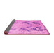 Sideview of Abstract Pink Modern Rug, abs5230pnk