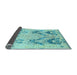 Sideview of Abstract Light Blue Modern Rug, abs5230lblu