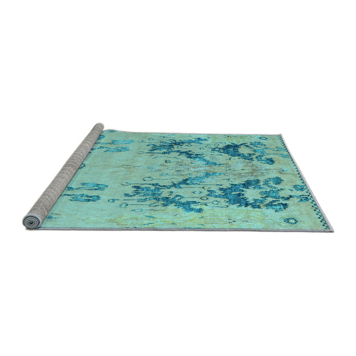 Sideview of Machine Washable Abstract Light Blue Modern Rug, wshabs5230lblu