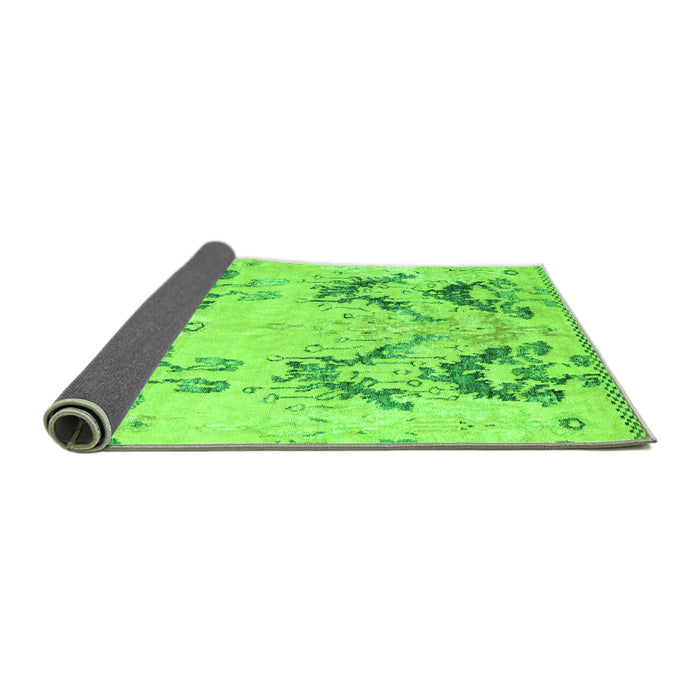 Sideview of Abstract Green Modern Rug, abs5230grn