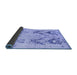 Sideview of Abstract Blue Modern Rug, abs5230blu