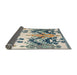 Sideview of Abstract Pale Silver Gray Modern Rug, abs5231