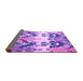 Sideview of Abstract Purple Modern Rug, abs5231pur