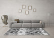 Machine Washable Abstract Gray Modern Rug in a Living Room,, wshabs5231gry