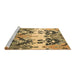 Sideview of Machine Washable Abstract Brown Modern Rug, wshabs5231brn