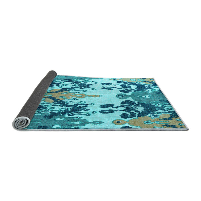 Sideview of Abstract Light Blue Modern Rug, abs5231lblu