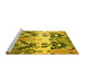 Sideview of Machine Washable Abstract Yellow Modern Rug, wshabs5231yw