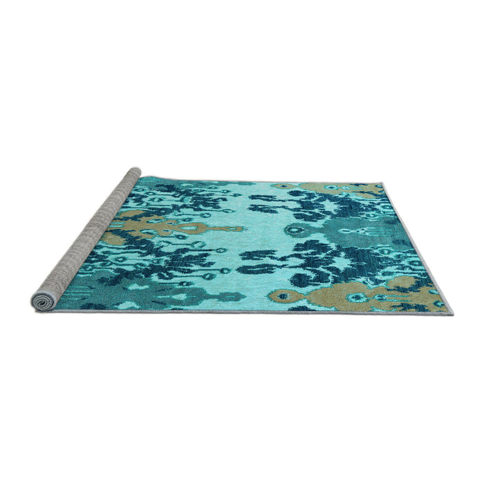 Sideview of Machine Washable Abstract Light Blue Modern Rug, wshabs5231lblu