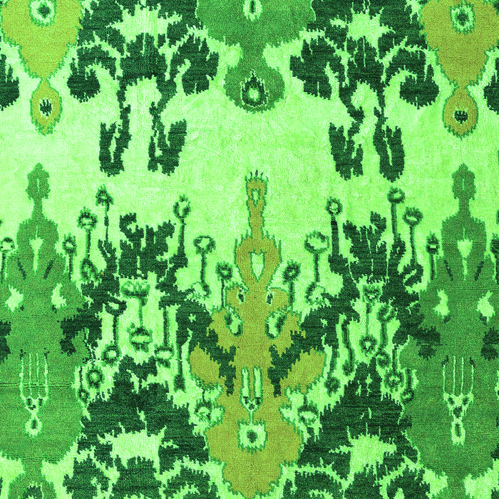 Machine Washable Abstract Green Modern Area Rugs, wshabs5231grn