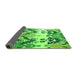 Sideview of Abstract Green Modern Rug, abs5231grn