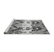 Sideview of Machine Washable Abstract Gray Modern Rug, wshabs5231gry