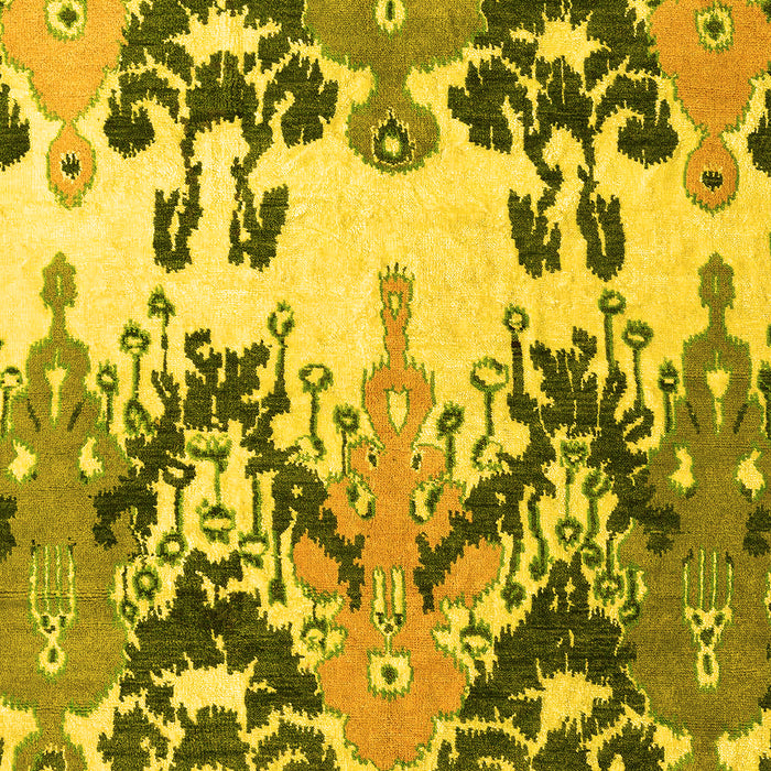 Machine Washable Abstract Yellow Modern Rug, wshabs5231yw